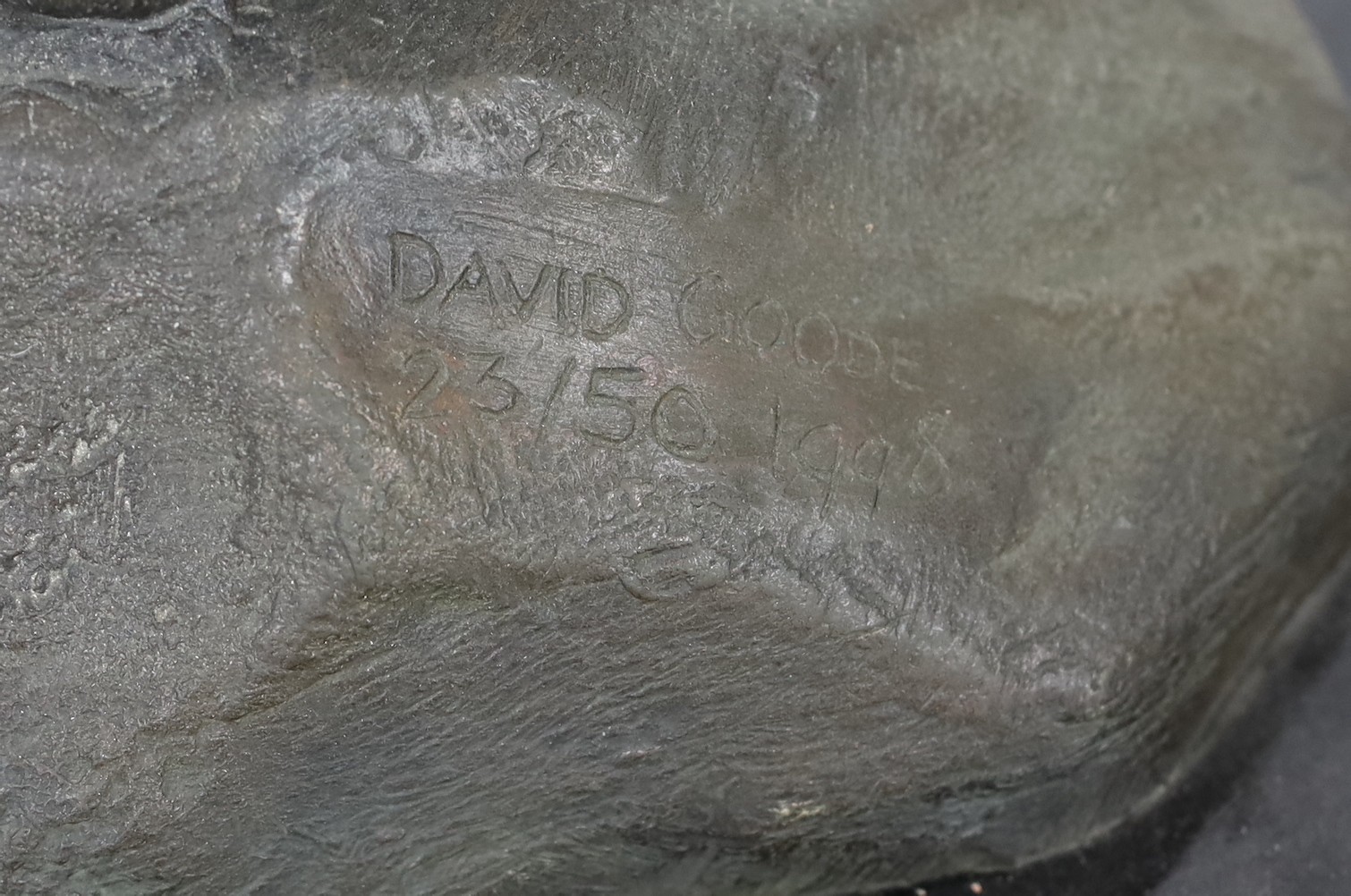 David Goode (British, b.1966). A very large bronze of Sneakweed, width 109cm height 103cm